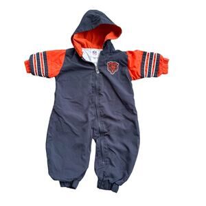 Chicago Bears Official NFL Wear Hooded One-Piece Windbreaker 6-9M